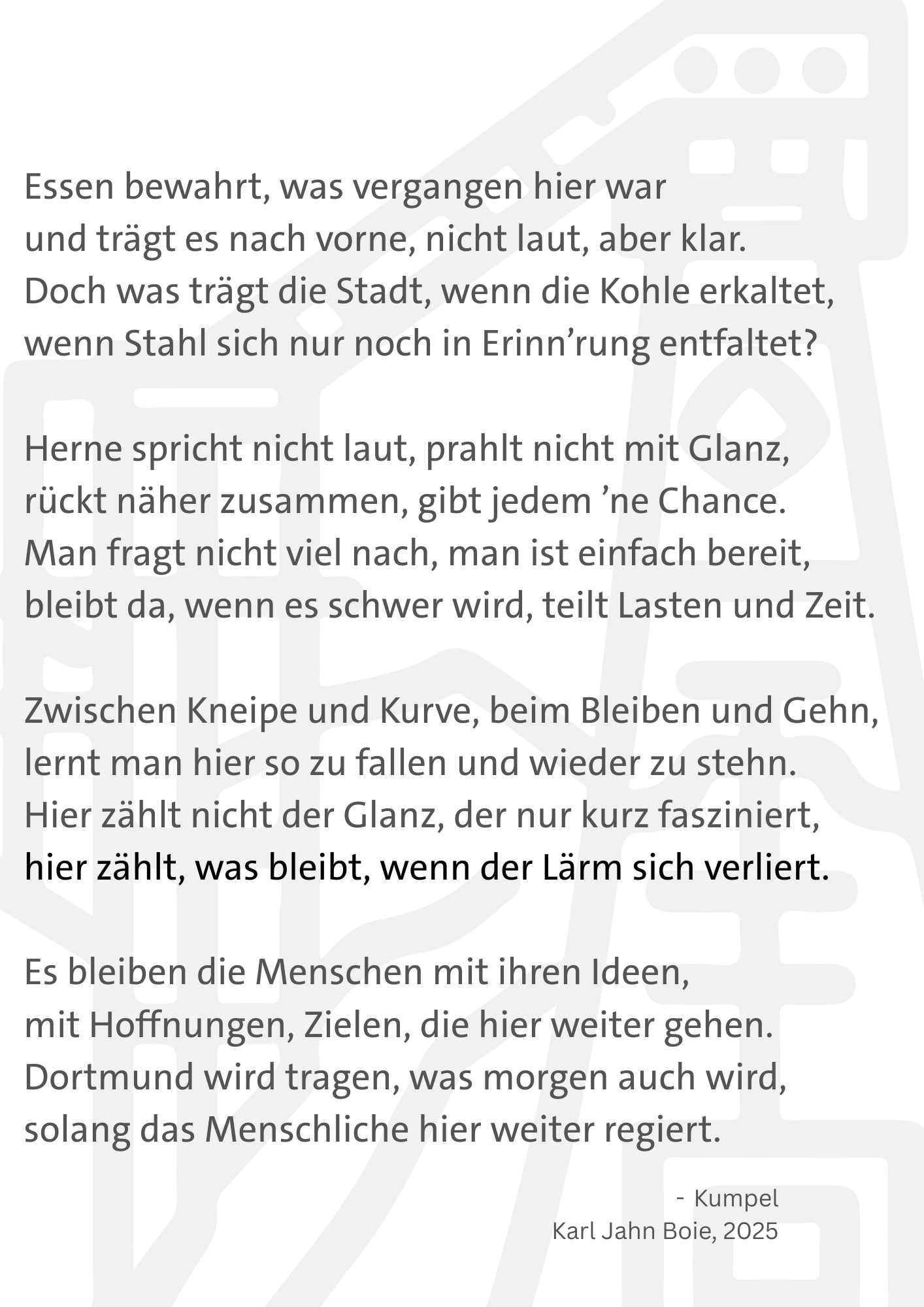 Poster (Din A4): Kumpel/Ruhrgebiet